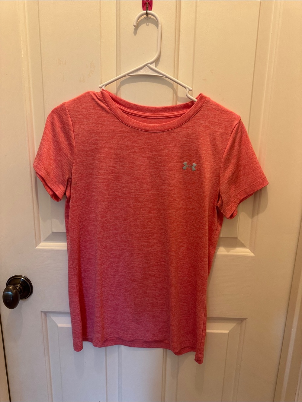 Under Armour Women's Heathered Coral Performance Short Sleeve Tee